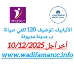 توظيف مشرفي صيانة بمديونة عبر الأنابيك: 120 منصب متاح