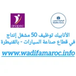 الأنابيك : توظيف 50 مشغل إنتاج في قطاع صناعة السيارات – بالقنيطرة