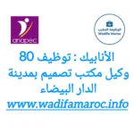 الأنابيك : توظيف 80 وكيل مكتب تصميم – بمدينة الدار البيضاء