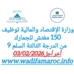 وزارة الاقتصاد والمالية تعلن عن توظيف 105 مفتشًا للجمارك من الدرجة الثالثة – آخر أجل للتقديم 3 فبراير 2026