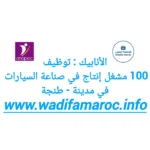 الانابيك : توظيف 100 مشغل إنتاج في صناعة السيارات في مدينة – طنجة